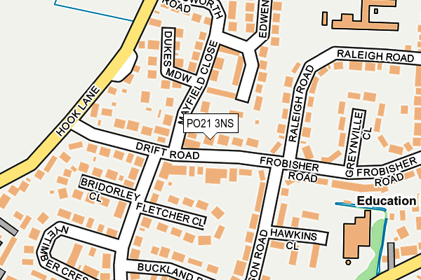 PO21 3NS map - OS OpenMap – Local (Ordnance Survey)