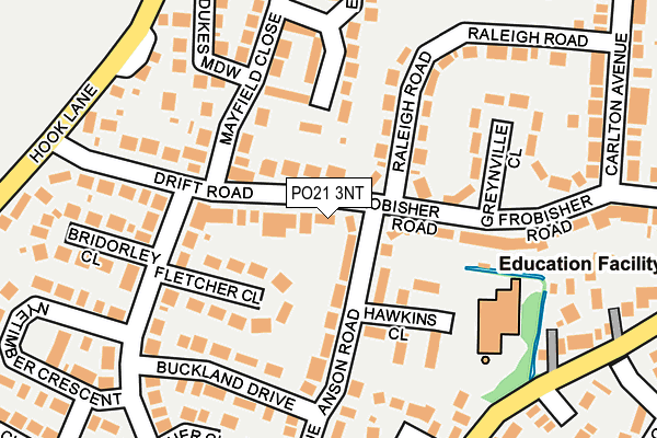 PO21 3NT map - OS OpenMap – Local (Ordnance Survey)