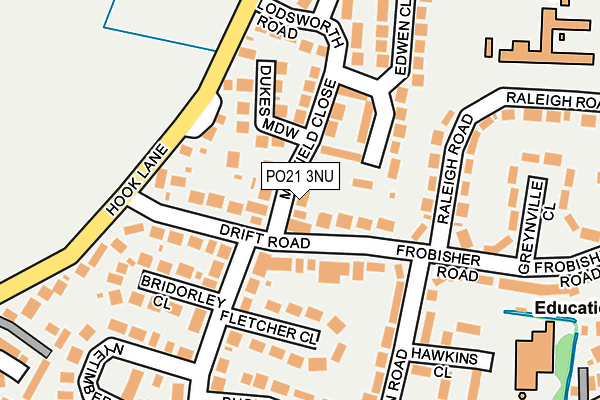 PO21 3NU map - OS OpenMap – Local (Ordnance Survey)