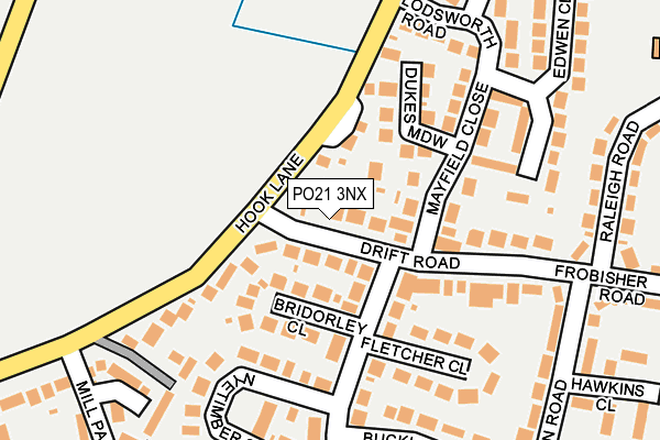 PO21 3NX map - OS OpenMap – Local (Ordnance Survey)