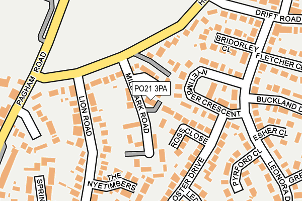 PO21 3PA map - OS OpenMap – Local (Ordnance Survey)