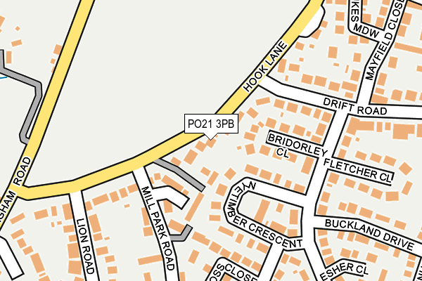 PO21 3PB map - OS OpenMap – Local (Ordnance Survey)