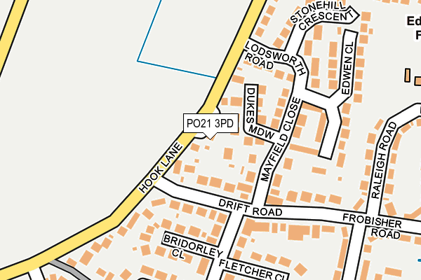 PO21 3PD map - OS OpenMap – Local (Ordnance Survey)