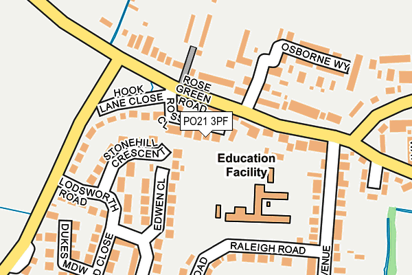 PO21 3PF map - OS OpenMap – Local (Ordnance Survey)