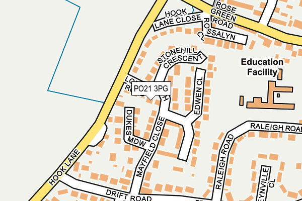 PO21 3PG map - OS OpenMap – Local (Ordnance Survey)