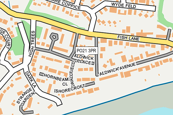 PO21 3PR map - OS OpenMap – Local (Ordnance Survey)