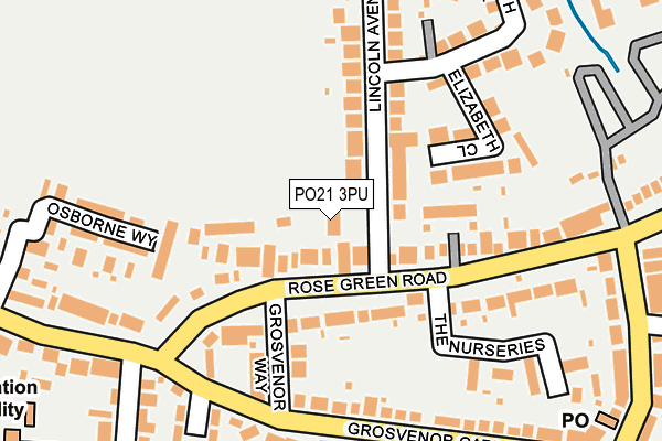 PO21 3PU map - OS OpenMap – Local (Ordnance Survey)