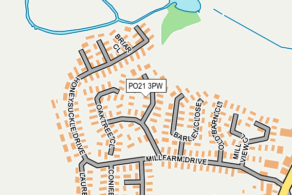 PO21 3PW map - OS OpenMap – Local (Ordnance Survey)