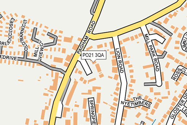 PO21 3QA map - OS OpenMap – Local (Ordnance Survey)
