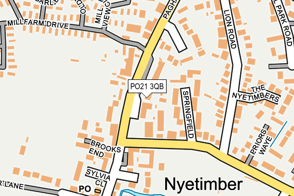 PO21 3QB map - OS OpenMap – Local (Ordnance Survey)