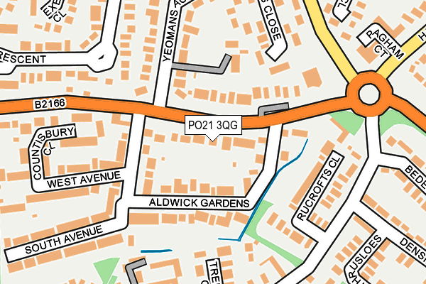 PO21 3QG map - OS OpenMap – Local (Ordnance Survey)