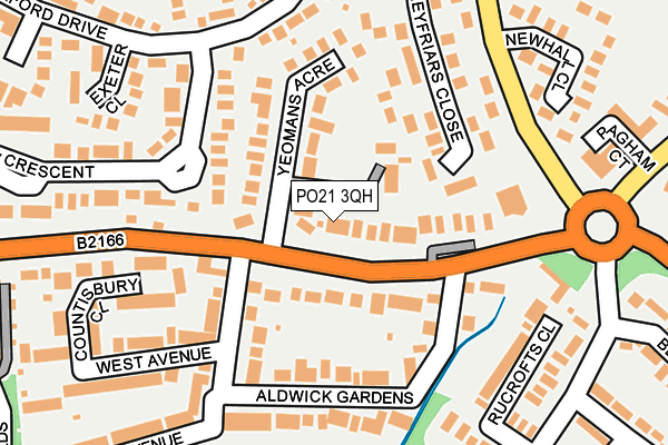 PO21 3QH map - OS OpenMap – Local (Ordnance Survey)