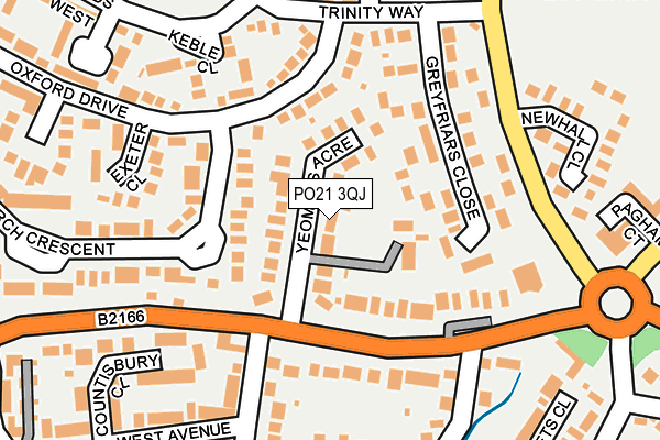 PO21 3QJ map - OS OpenMap – Local (Ordnance Survey)