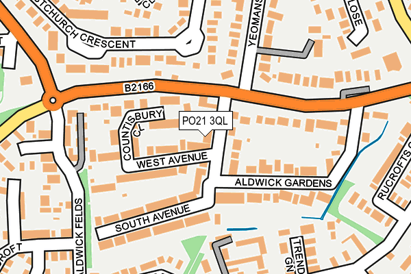 PO21 3QL map - OS OpenMap – Local (Ordnance Survey)