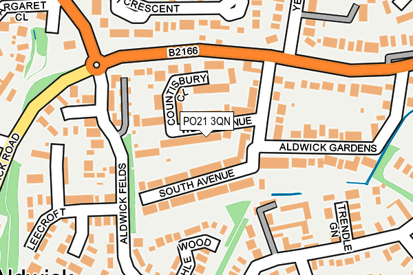 PO21 3QN map - OS OpenMap – Local (Ordnance Survey)