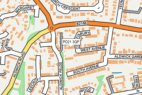 PO21 3QP map - OS OpenMap – Local (Ordnance Survey)
