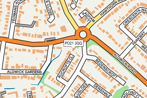 PO21 3QQ map - OS OpenMap – Local (Ordnance Survey)