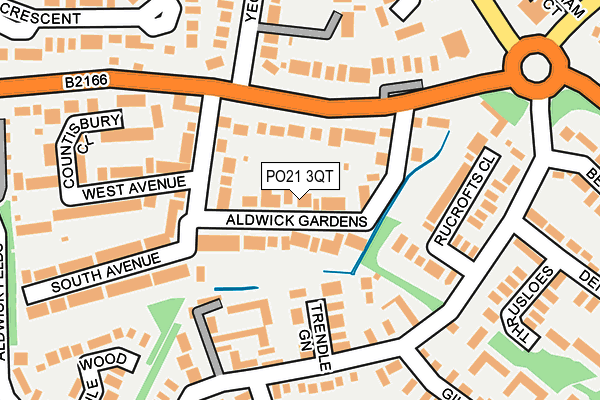 PO21 3QT map - OS OpenMap – Local (Ordnance Survey)
