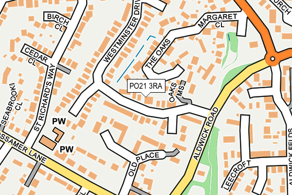 PO21 3RA map - OS OpenMap – Local (Ordnance Survey)