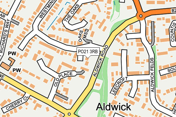 PO21 3RB map - OS OpenMap – Local (Ordnance Survey)