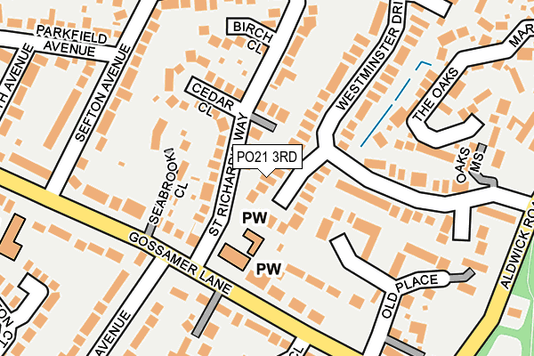PO21 3RD map - OS OpenMap – Local (Ordnance Survey)