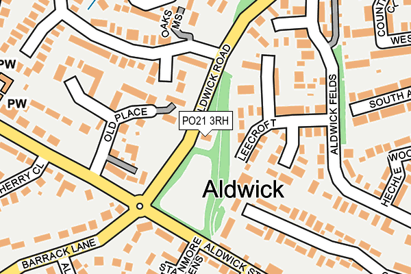 PO21 3RH map - OS OpenMap – Local (Ordnance Survey)