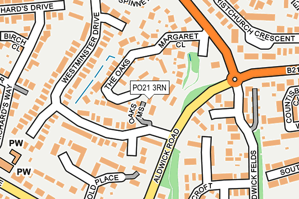 PO21 3RN map - OS OpenMap – Local (Ordnance Survey)