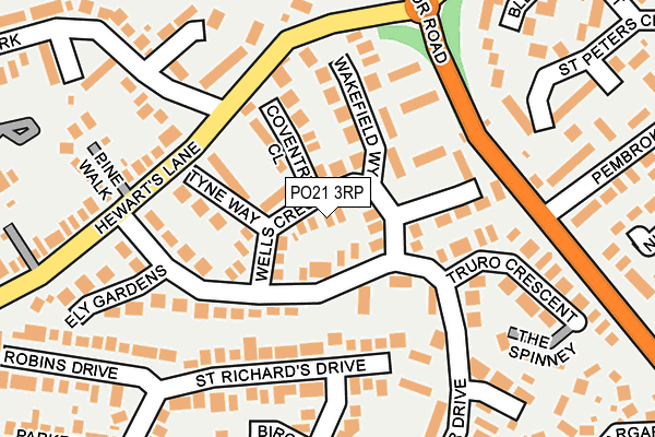 PO21 3RP map - OS OpenMap – Local (Ordnance Survey)