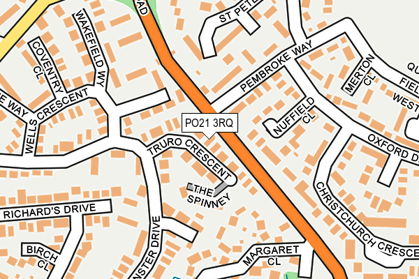 PO21 3RQ map - OS OpenMap – Local (Ordnance Survey)