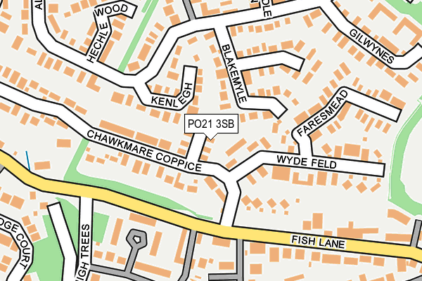 PO21 3SB map - OS OpenMap – Local (Ordnance Survey)