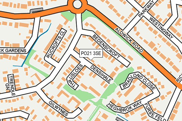 PO21 3SE map - OS OpenMap – Local (Ordnance Survey)