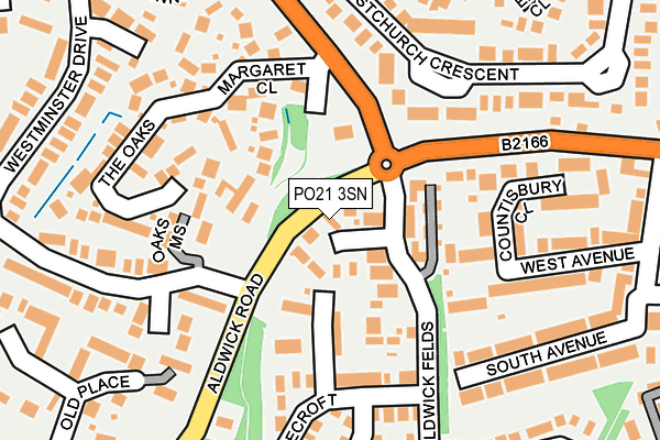 PO21 3SN map - OS OpenMap – Local (Ordnance Survey)