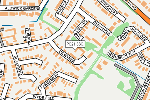 PO21 3SQ map - OS OpenMap – Local (Ordnance Survey)