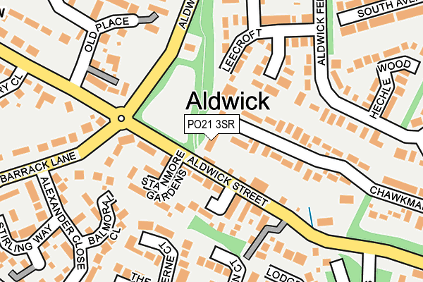 PO21 3SR map - OS OpenMap – Local (Ordnance Survey)