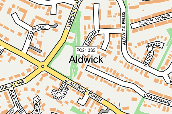 PO21 3SS map - OS OpenMap – Local (Ordnance Survey)