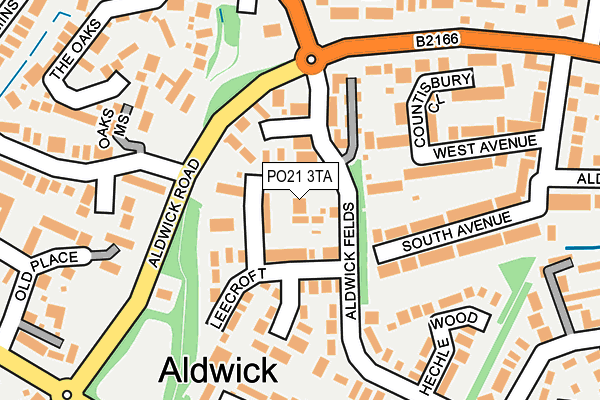 PO21 3TA map - OS OpenMap – Local (Ordnance Survey)