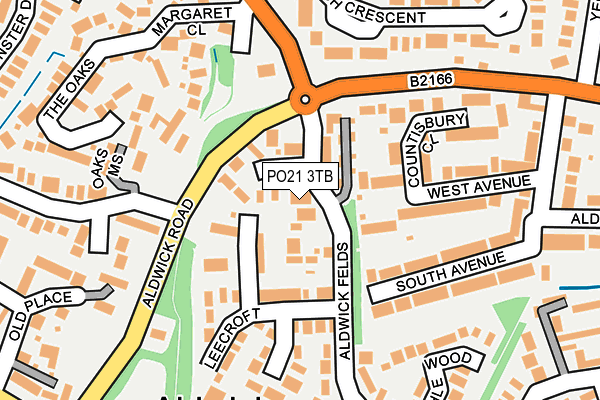 PO21 3TB map - OS OpenMap – Local (Ordnance Survey)
