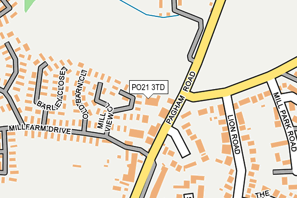 PO21 3TD map - OS OpenMap – Local (Ordnance Survey)