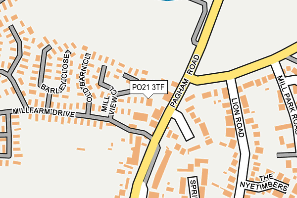 PO21 3TF map - OS OpenMap – Local (Ordnance Survey)