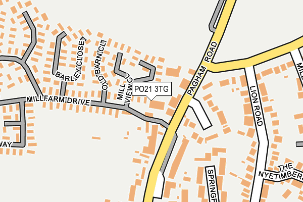 PO21 3TG map - OS OpenMap – Local (Ordnance Survey)