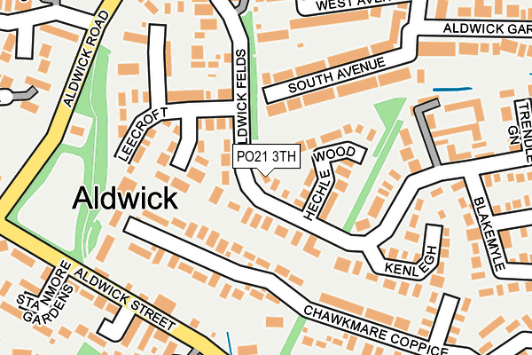 PO21 3TH map - OS OpenMap – Local (Ordnance Survey)