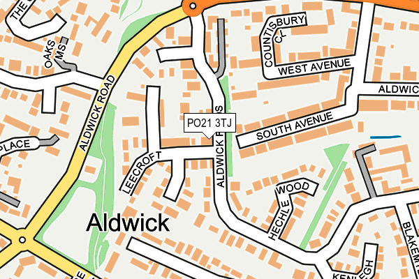 PO21 3TJ map - OS OpenMap – Local (Ordnance Survey)