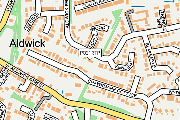 PO21 3TP map - OS OpenMap – Local (Ordnance Survey)