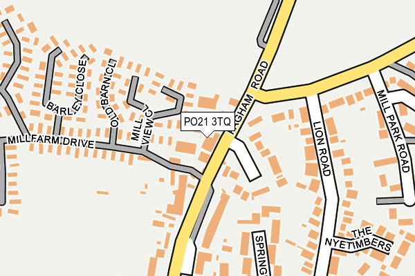 PO21 3TQ map - OS OpenMap – Local (Ordnance Survey)