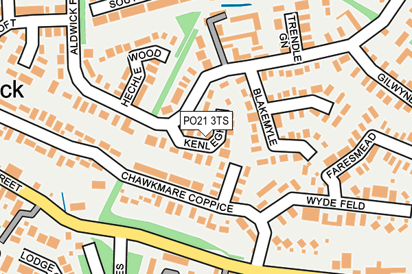 PO21 3TS map - OS OpenMap – Local (Ordnance Survey)