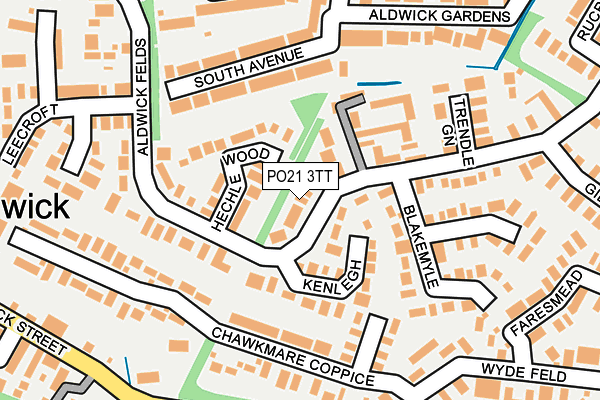 PO21 3TT map - OS OpenMap – Local (Ordnance Survey)