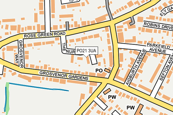 PO21 3UA map - OS OpenMap – Local (Ordnance Survey)