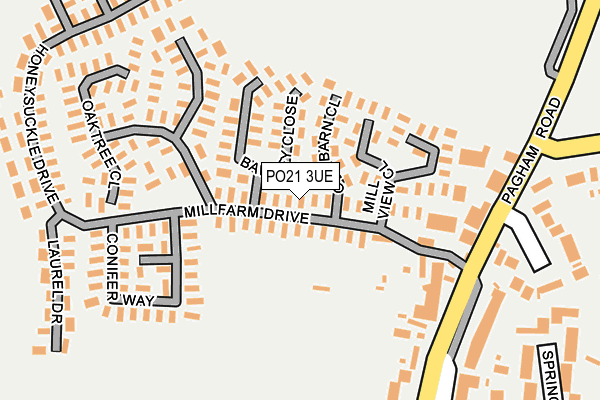 PO21 3UE map - OS OpenMap – Local (Ordnance Survey)