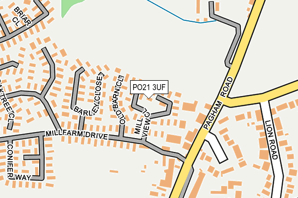 PO21 3UF map - OS OpenMap – Local (Ordnance Survey)