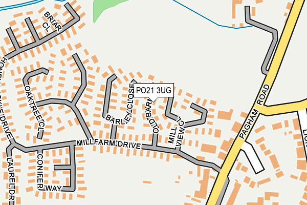 PO21 3UG map - OS OpenMap – Local (Ordnance Survey)